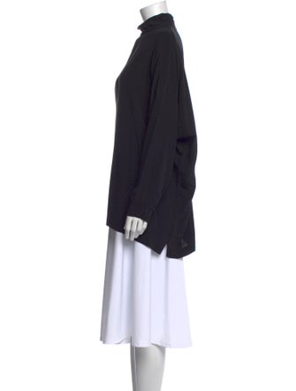 Eskandar Silk Mock Neck Sweatshirt