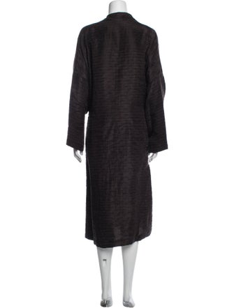Eskandar Linen Faux Fur Coat
