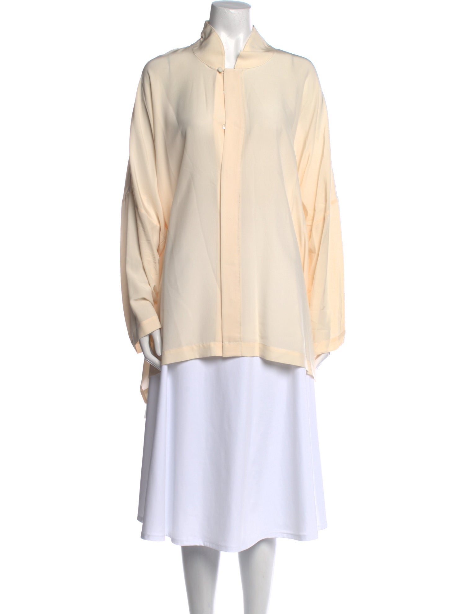 Eskandar Silk Mock Neck Tunic
