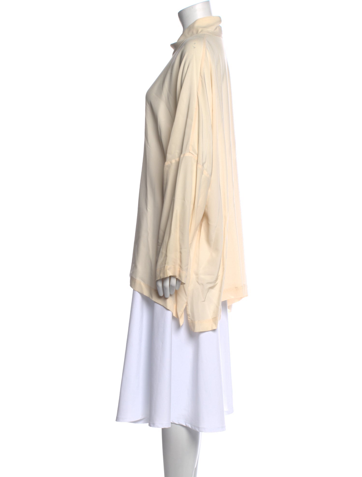 Eskandar Silk Mock Neck Tunic