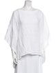Eskandar Linen Bateau Neckline Blouse