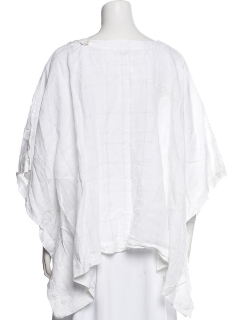 Eskandar Linen Bateau Neckline Blouse