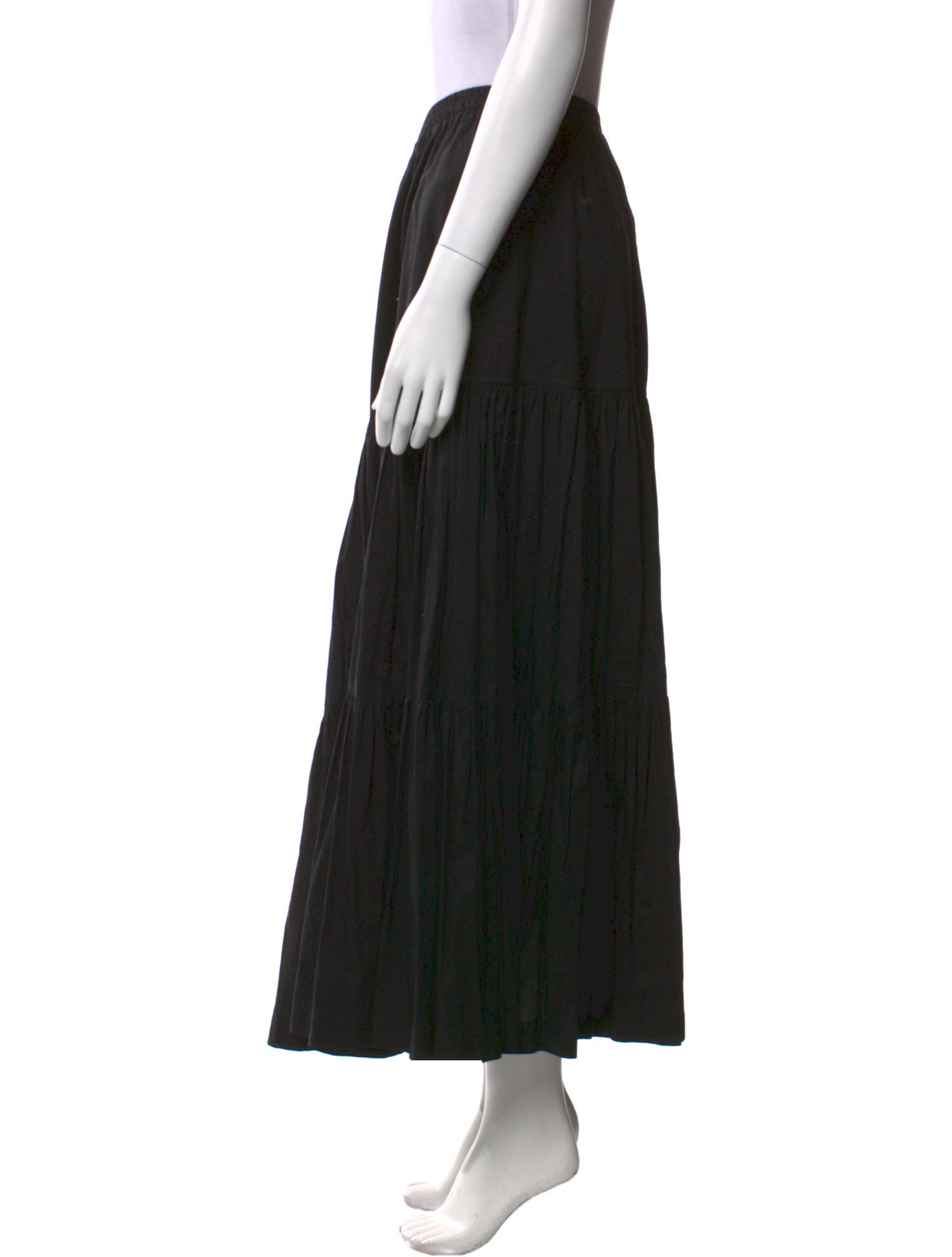 Eskandar Linen Midi Length Skirt