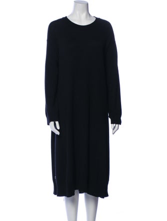 Eskandar Merino Wool Midi Length Dress