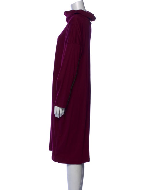 Eskandar Cowl Neck Knee-Length Dress
