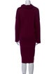 Eskandar Cowl Neck Knee-Length Dress
