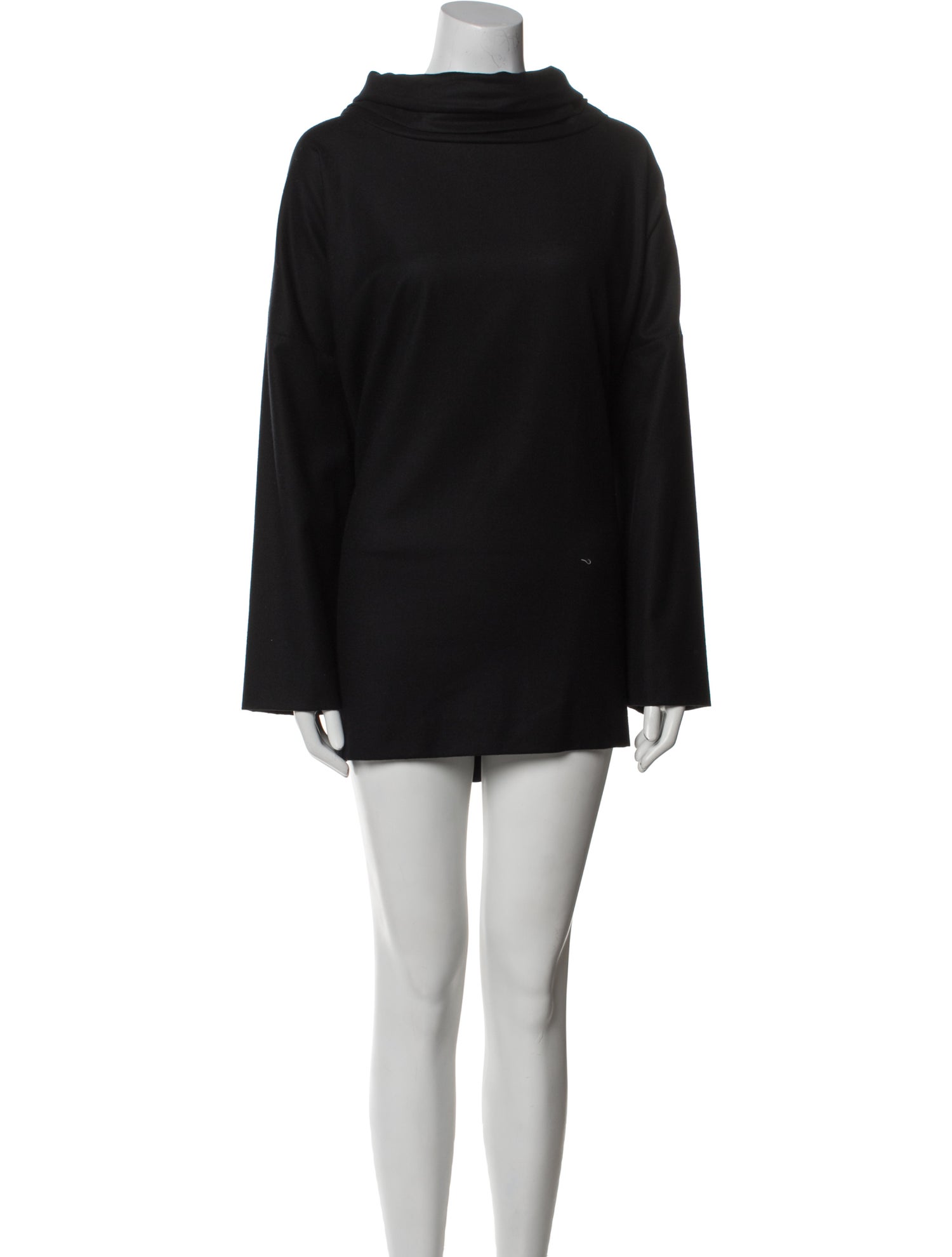 Eskandar Wool Mock Neck Tunic