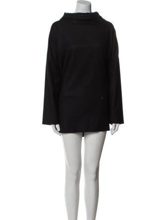 Eskandar Wool Mock Neck Tunic