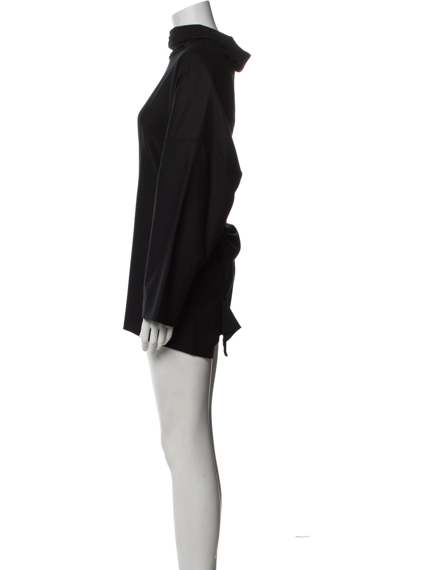 Eskandar Wool Mock Neck Tunic