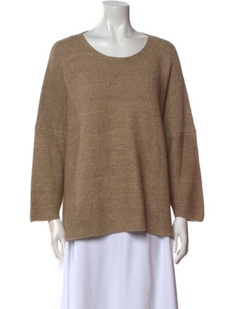 Eskandar Linen Scoop Neck Sweater