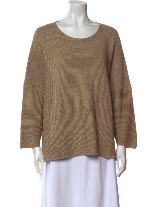 Eskandar Linen Scoop Neck Sweater