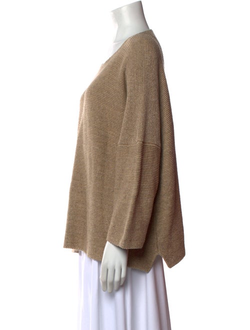 Eskandar Linen Scoop Neck Sweater
