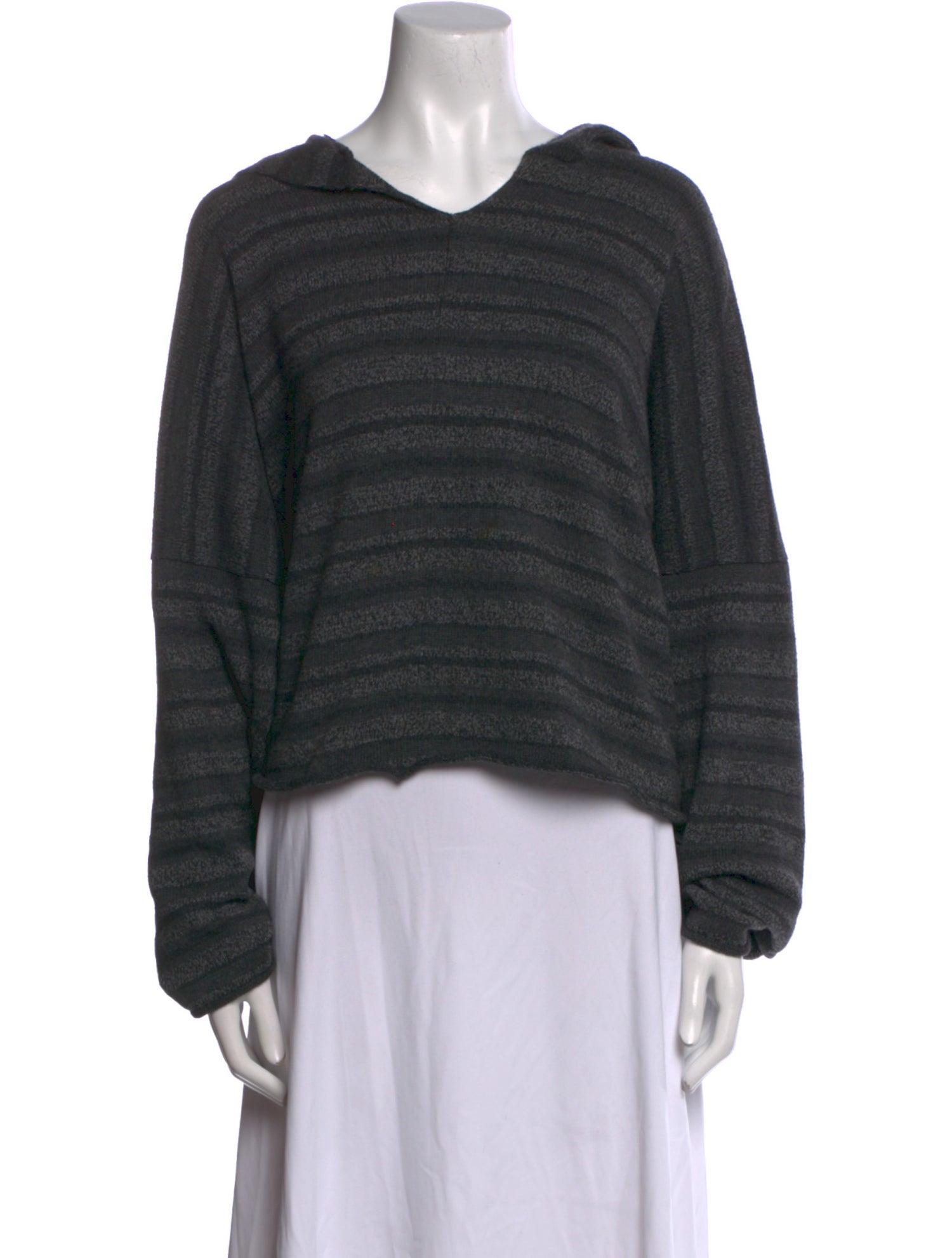 Eskandar Striped V-Neck Sweater