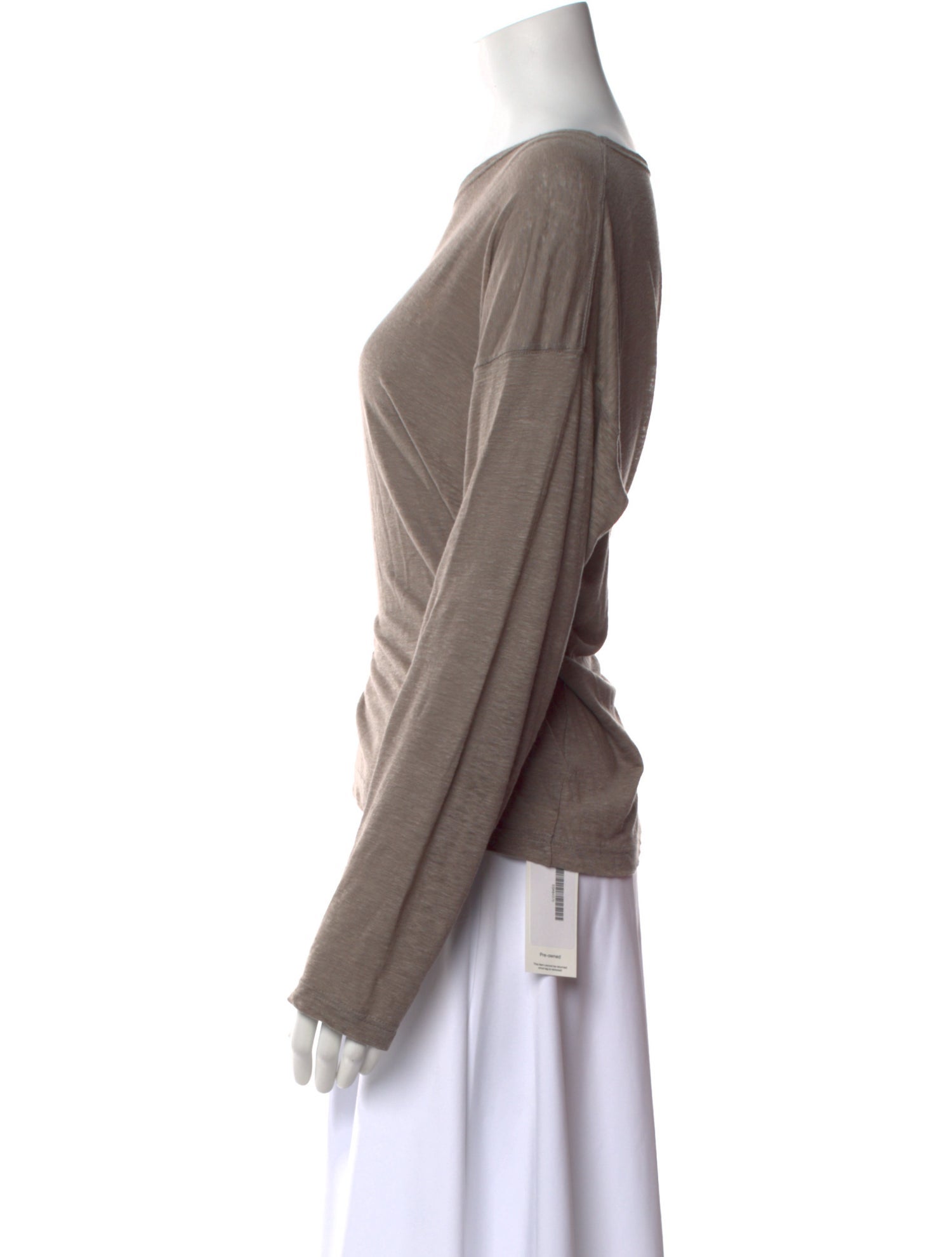 Eskandar Linen Scoop Neck T-Shirt