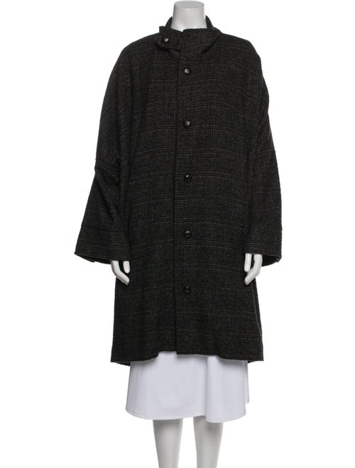 Eskandar Wool Tweed Pattern Coat
