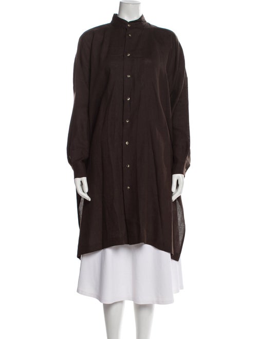 Eskandar Linen Mock Neck Tunic