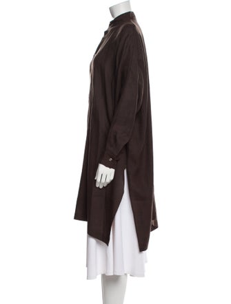 Eskandar Linen Mock Neck Tunic