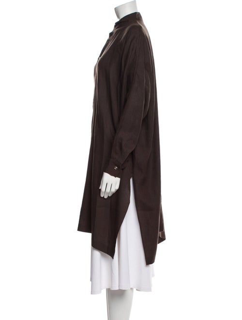 Eskandar Linen Mock Neck Tunic