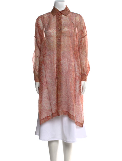 Eskandar Silk Paisley Print Tunic