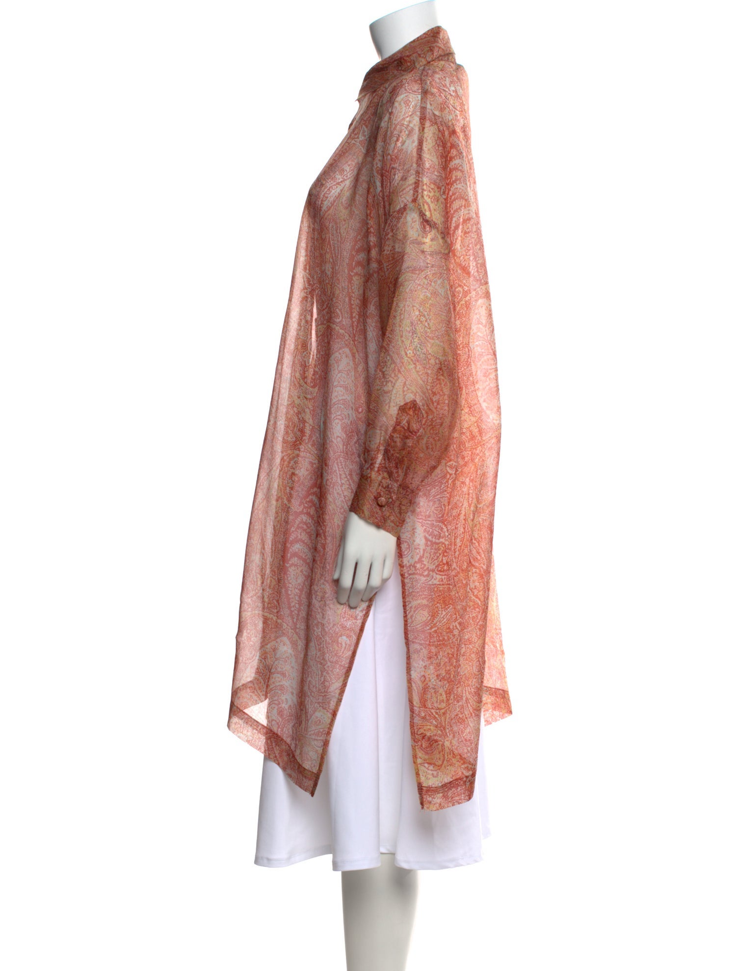 Eskandar Silk Paisley Print Tunic