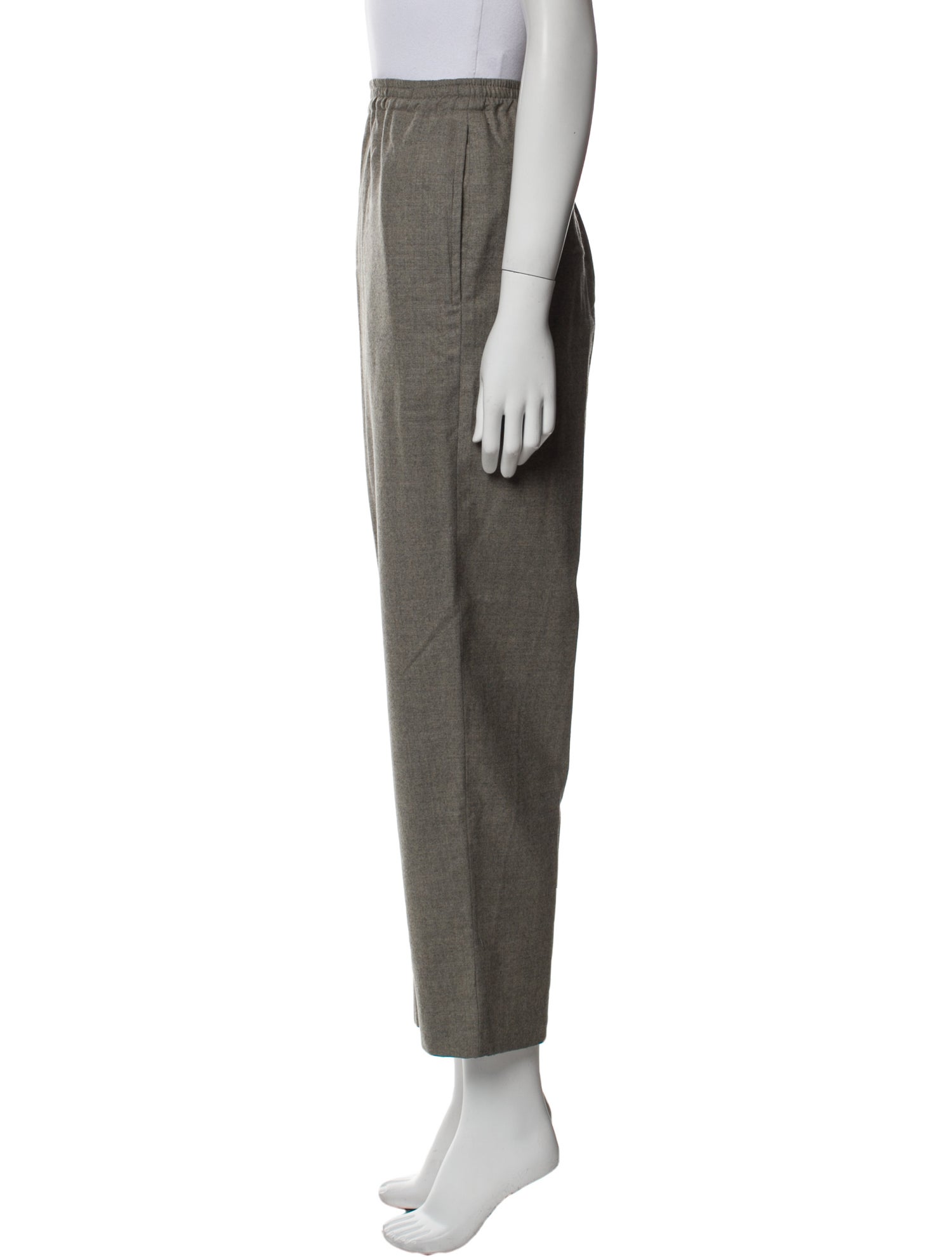 Eskandar Wool Straight Leg Pants