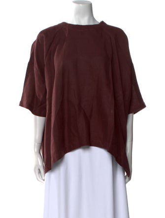 Eskandar Linen Bateau Neckline Blouse