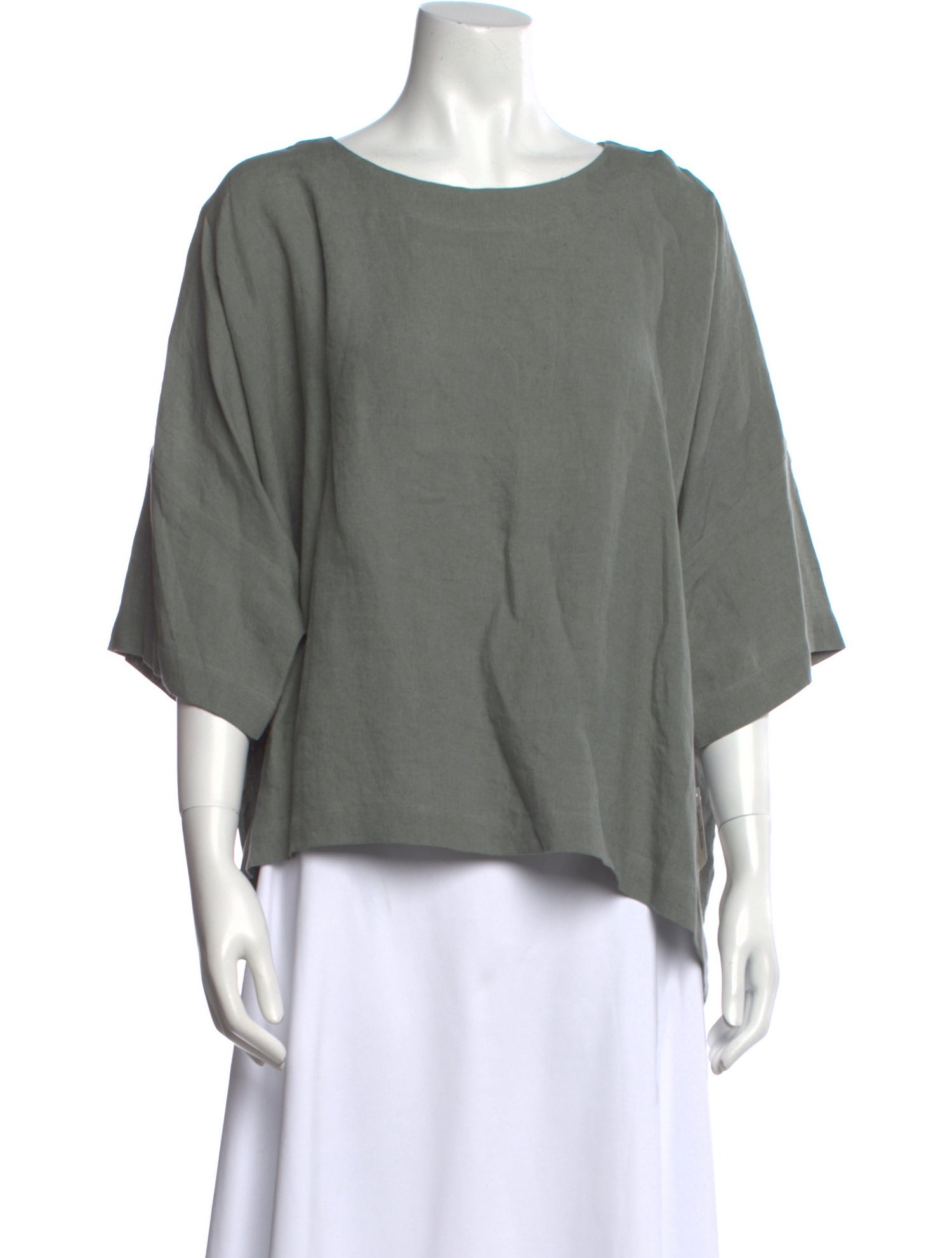 Eskandar Linen Bateau Neckline Blouse w/ Tags