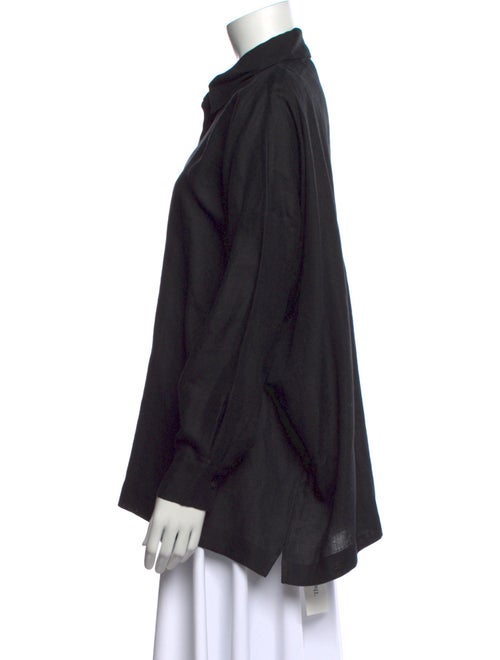 Eskandar Linen Long Sleeve Button-Up Top