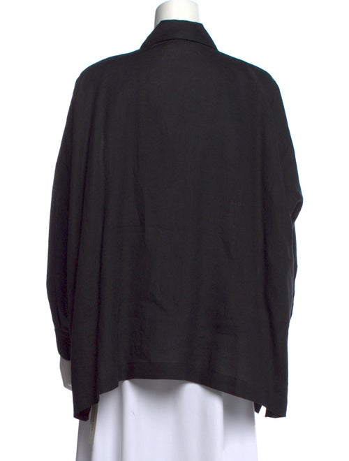 Eskandar Linen Long Sleeve Button-Up Top