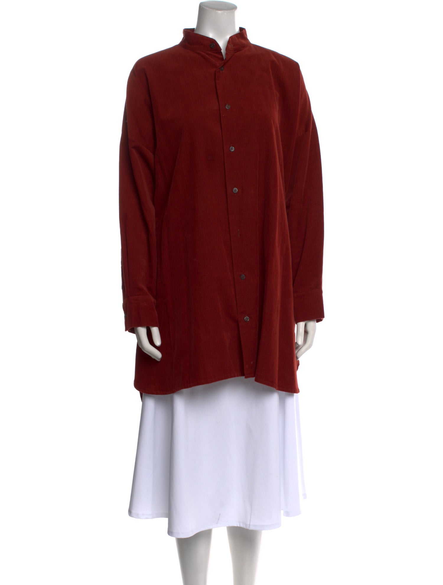 Eskandar Mock Neck Long Sleeve Sweatshirt