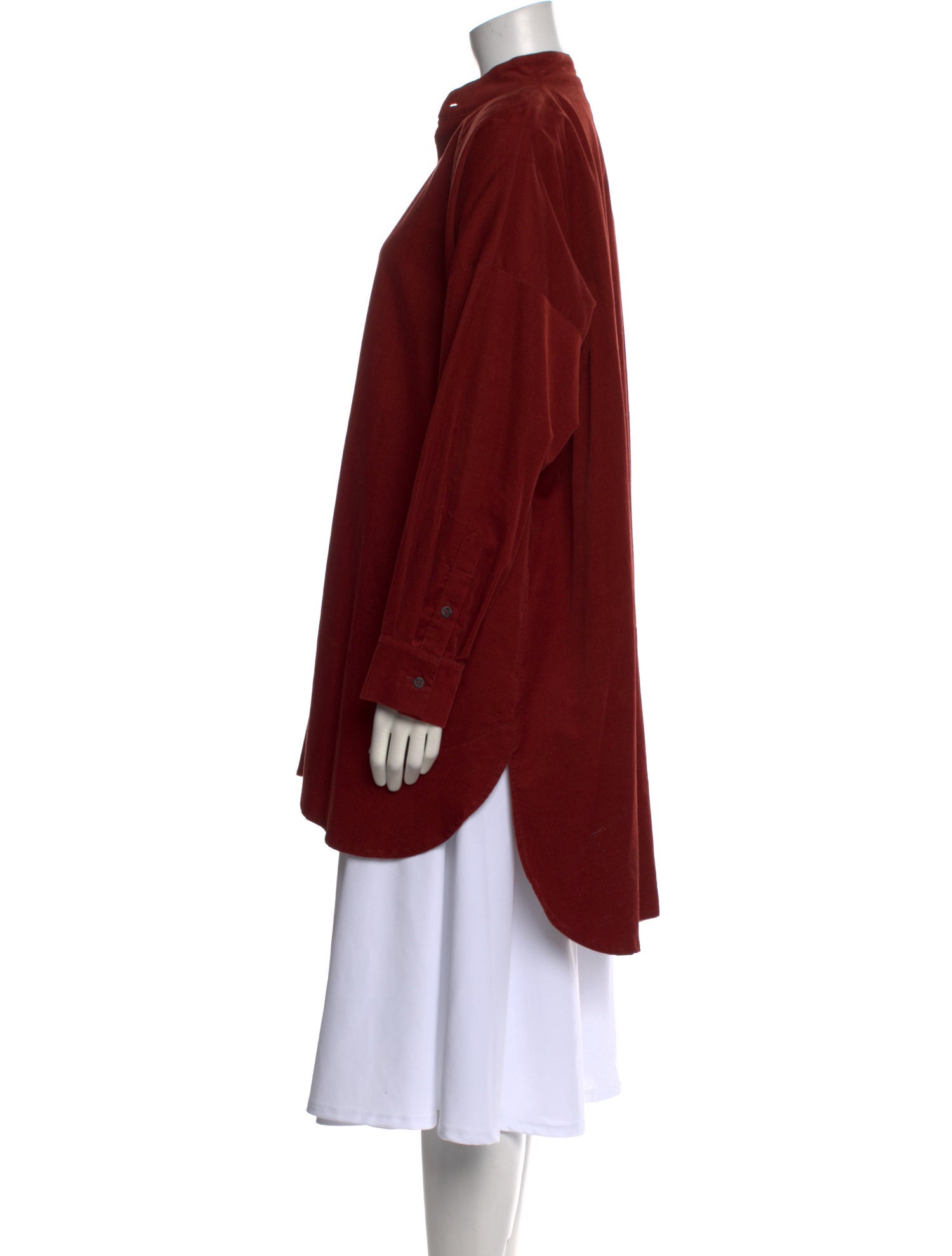 Eskandar Mock Neck Long Sleeve Sweatshirt