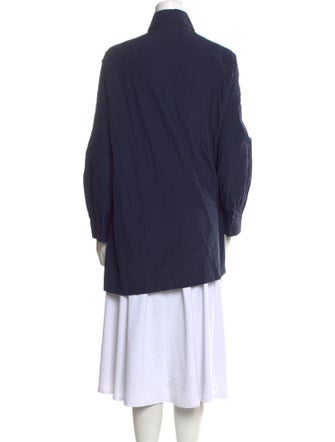 Eskandar Plaid Print Long Sleeve Button-Up Top