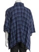 Eskandar Plaid Print Three-Quarter Sleeve Shirt
