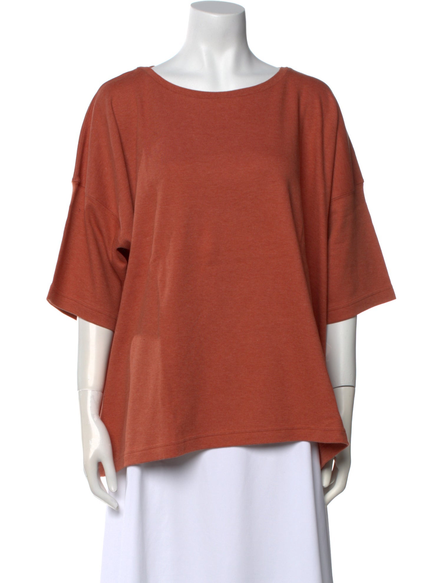 Eskandar Scoop Neck Three-Quarter Sleeve T-Shirt w/ Tags