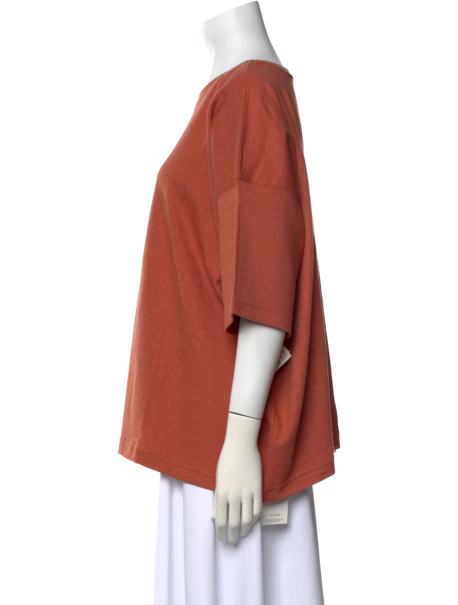 Eskandar Scoop Neck Three-Quarter Sleeve T-Shirt w/ Tags