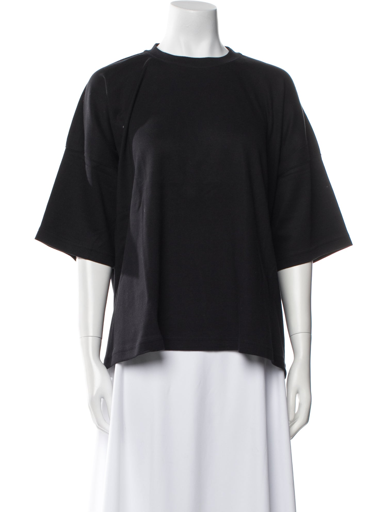 Eskandar Bateau Neckline Short Sleeve Blouse