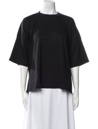 Eskandar Bateau Neckline Short Sleeve Blouse