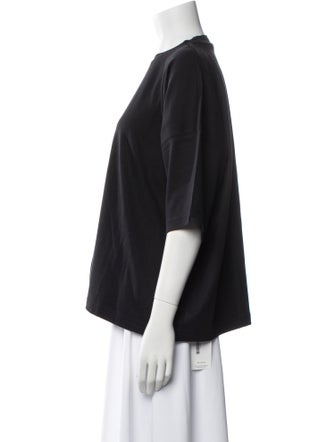 Eskandar Bateau Neckline Short Sleeve Blouse