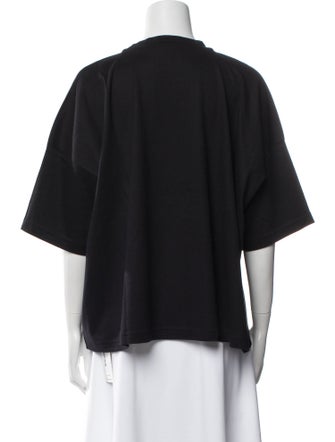 Eskandar Bateau Neckline Short Sleeve Blouse