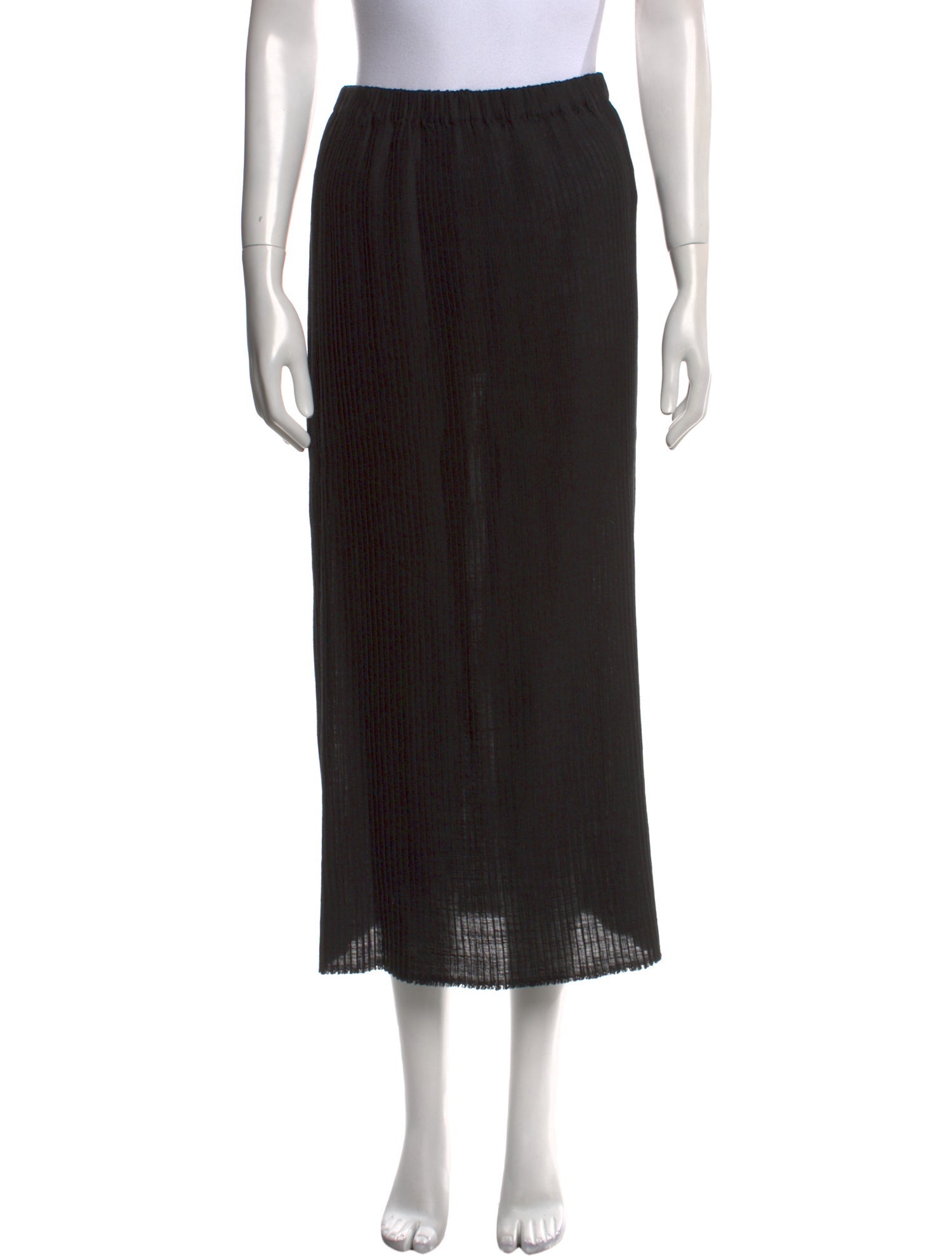 Eskandar Silk Midi Length Skirt