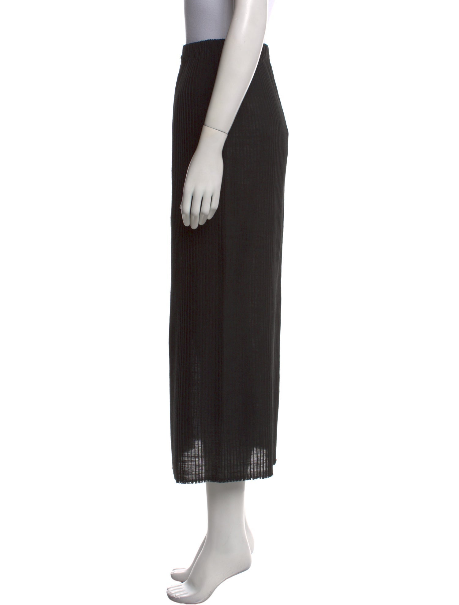 Eskandar Silk Midi Length Skirt