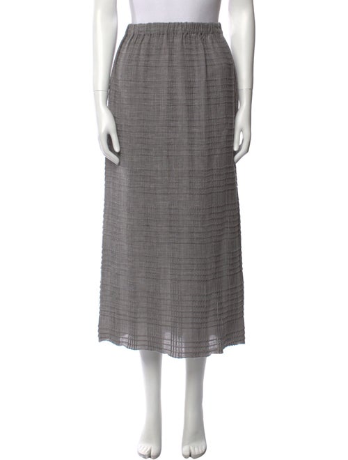 Eskandar Pleated Accents Midi Length Skirt