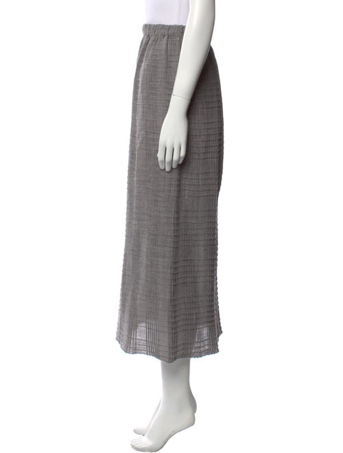 Eskandar Pleated Accents Midi Length Skirt