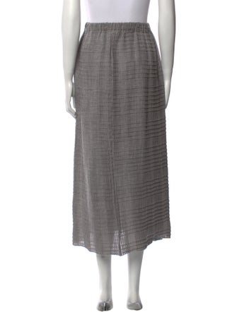 Eskandar Pleated Accents Midi Length Skirt