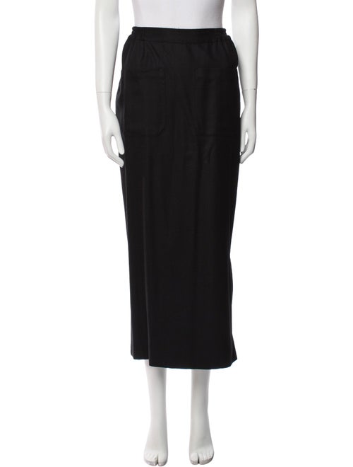 Eskandar Wool Midi Length Skirt