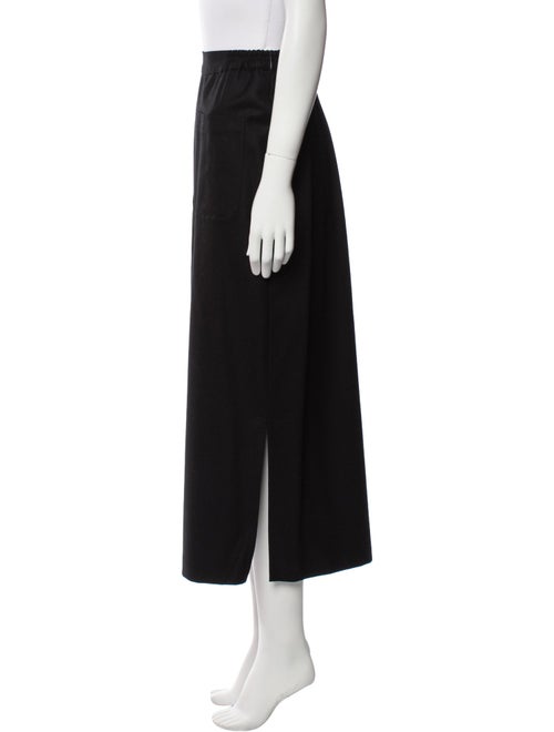 Eskandar Wool Midi Length Skirt