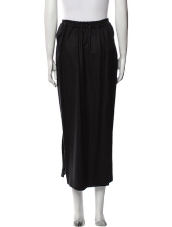 Eskandar Wool Midi Length Skirt