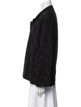 Eskandar Silk Printed Faux Fur Coat