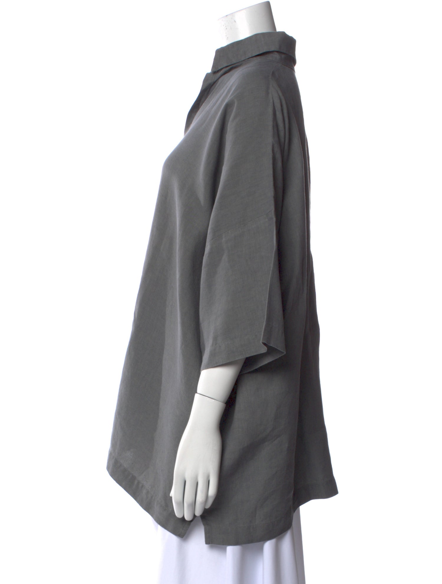 Eskandar Linen Three-Quarter Sleeve Sweatshirt