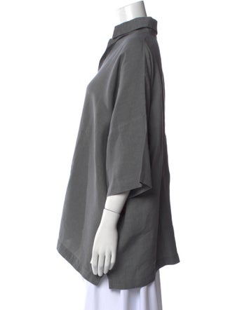 Eskandar Linen Three-Quarter Sleeve Sweatshirt